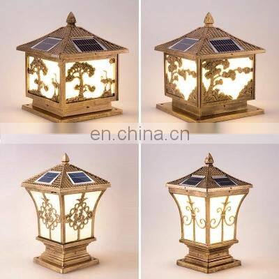 Outdoor Square Solar Pillar Lighting for Gate Lamp Led Solar Pillar Light photo-5