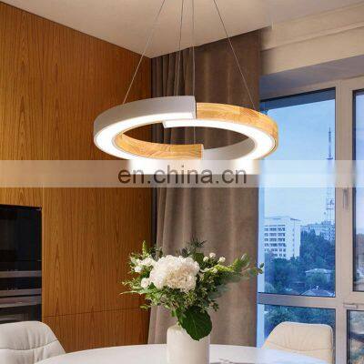 Modern Fashion Simple Personality Circular Chandelier Creative Restaurant Living Room Hotel Art Nordic LED Pendant Light photo-3