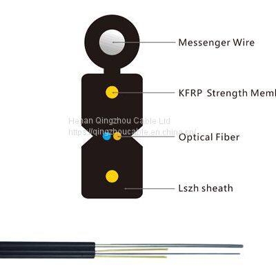 1-12cores Outdoor FTTH Self-supporting Bow-type Drop Cable