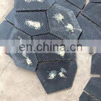 Heat Resistant Hexagonal Black Basalt Paving Slate Flagstone Stones Paving Slabs Stone for Drive Way