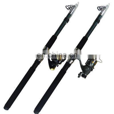 boat fishing rods 6 guide rings 3m super hard power green color hot sale adjustable retractable funny cat fish rod