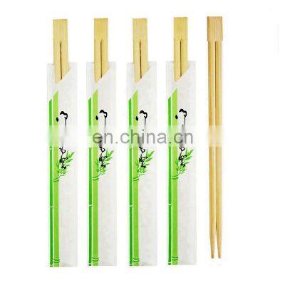 100% Natural Bamboo Disposable Chopsticks Open Paper Sleeve for Korea Japan Market