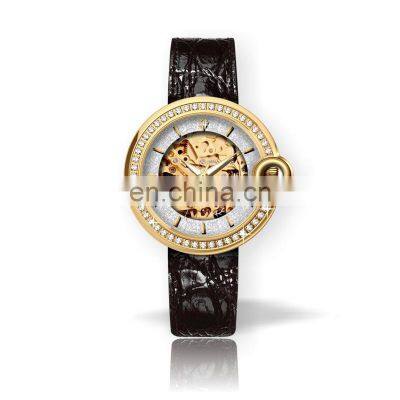 Customized Luxury Brands Watch Gold Mechanical Movement Ladies Wrist New Watch