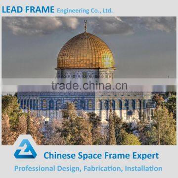 Palatial design saving cost steel truss mosque dome