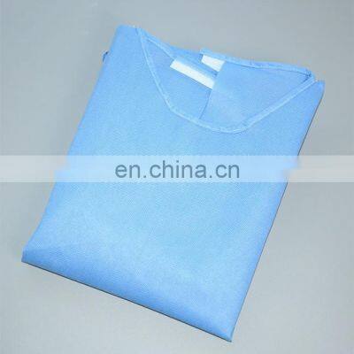 Free Sample Blue Color Disposable Nonwoven PP or SMS Apron or Isolation Gown photo-5