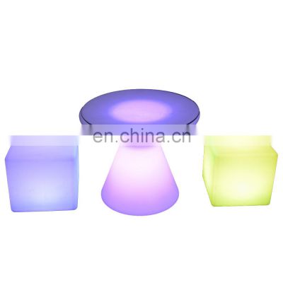 bar stools and tables led cube seating plastic club furniture event party rental square chair