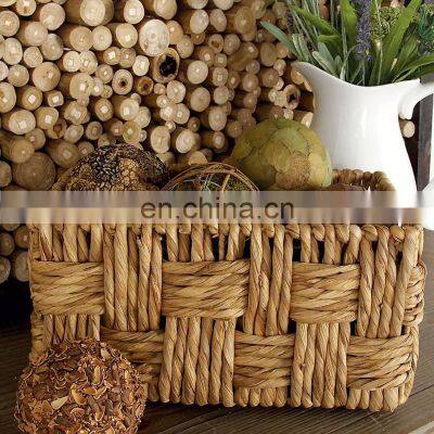 Hot Sale Metal Wicker Basket Water Hyacinth Storage Basket Set Of 2 Wholesale High Quality Vietnam Cheap photo-2