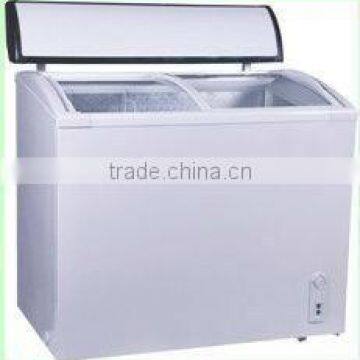 Top loading glass display storage food freezers with CE/UL/ETL/GS