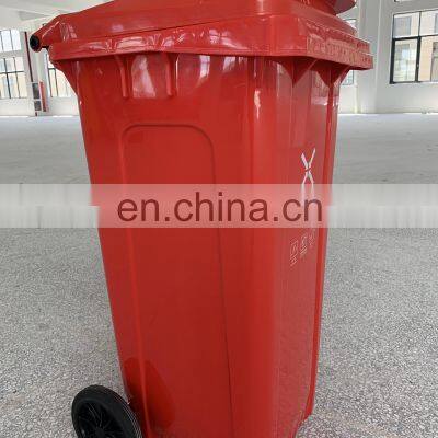 Manufacturer 120 Liter Mobile Outdoor Plastic Dustbin With Wheels 120l Waste Bin photo-5
