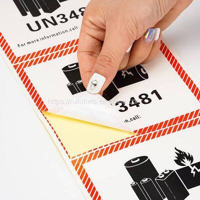 UN3841 Label Lithium Battery Labels Caution Shipping Labels