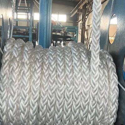Custom PP Rope 8 Strand Marine Rope 2.5 Inch Pp Marine Rope 64Mm Braided Pp Multifilament Polypropylene Mooring LDPPMULTI-8