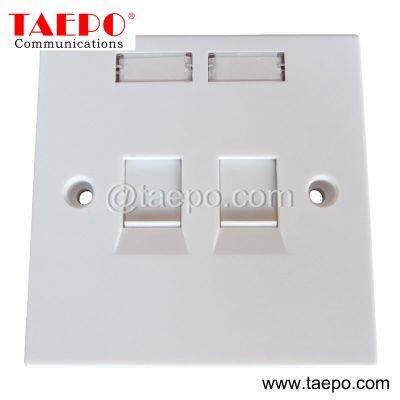 Sample Free 86x86mm UK style 1 port 2 port face plate Compatible with keystone jack
