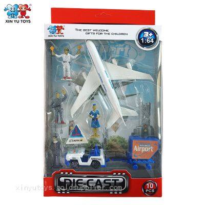 XINYU Diecast Toys Play Set Fire Rescue Airport 1:64 Scale Car Truck Metal Cars photo-2