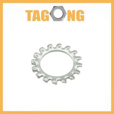 Industrial 304 Stainless Steel Flat Lock Washers With DIN Standard External Teeth Zinc Finish Carbon Steel Plastic photo-3