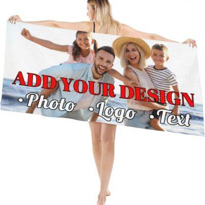 Wholesale Personalized Custom Beach Towels with Picture Logo Photo