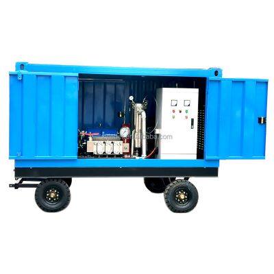 Power Plant  700bar High Pressure Water Jet Cleaning Machine Condenser Pipe Cleaning System Hydro Jet Equipment