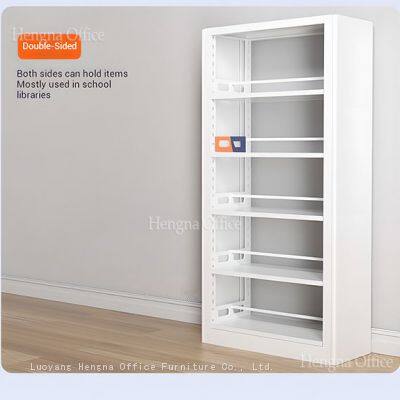 HN-O46 Modular Metal Bookcase for Furniture Wholesalers, Customizable Colors, Snap-on Assembly No Screws, China Factory Direct for Global photo-2