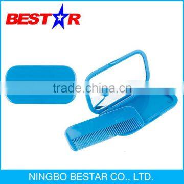 Plastic Pocket Mirror with Comb