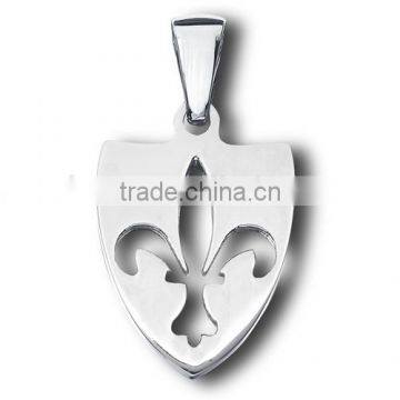 High Polished Stainless Steel Fleur-de-lis Pendant for Wholesale