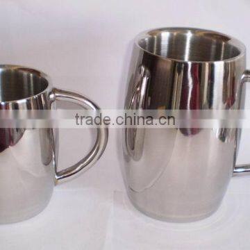 14oz-16oz Hot coffee Mug Passed FDA, CA65 Double Wall 304 Stainless Steel Beer Mug, Coffee Mug