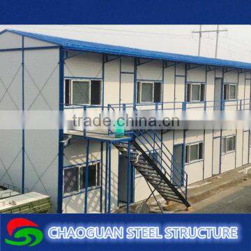 Prefabricated modular home with fire proof sandwich panel for temporary office