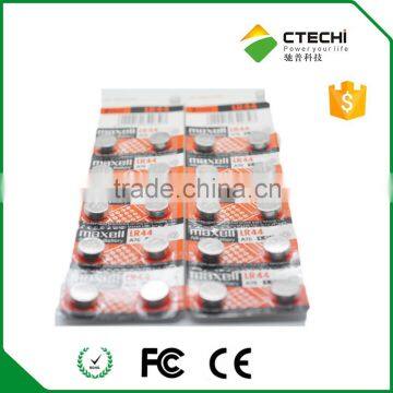 Maxell Alkaline Battery LR44/A76/AG13 1.5V Button Cell Battery in Blister 10pcs/card