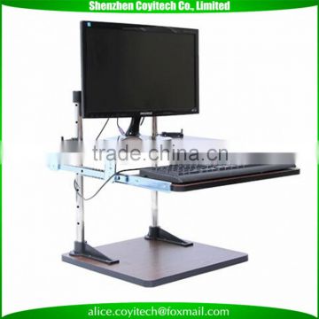 Stand up desk adjustable height flag tv monitor desk stand