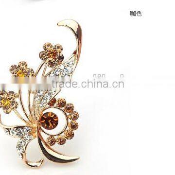 Noble beauty full diamond crystal high-grade pin brooch