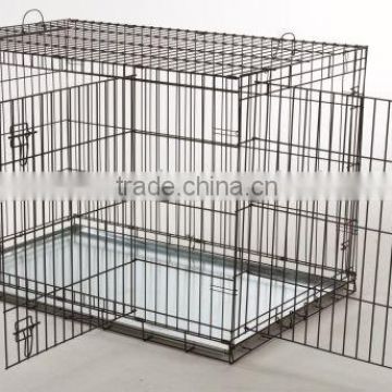 Collapsible metal dog crate