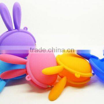 2015 Rabbit Ears Shaped Silicone Money Pouch/ Latest Designs Silicon Rubber Change Purse photo-4