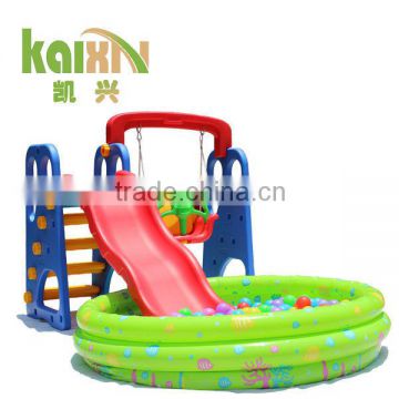 Outdoor Happy Water Slide And Swing And Ball Pool Set For Kids