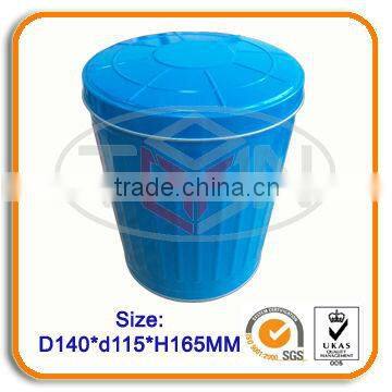 tin bucket with lid for waste paper