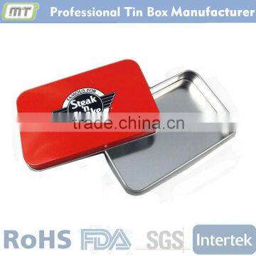 Small rectangular metal chocolate tin box package