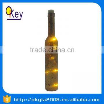 2015 new design LED light amber glass beer bottle