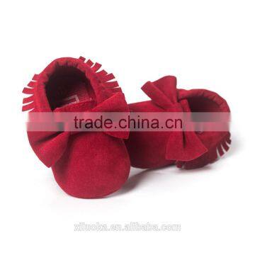 Hot design baby girl soft leather bowknot fancy kid shoe