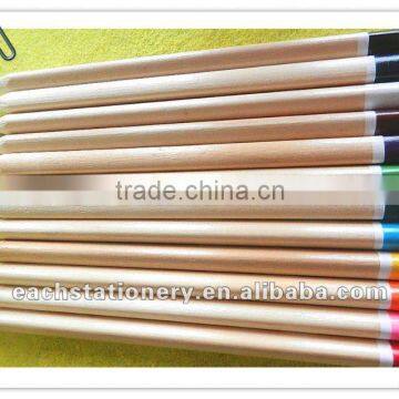 7'' natural wooden color pencil triangular pencil bulk with top tip