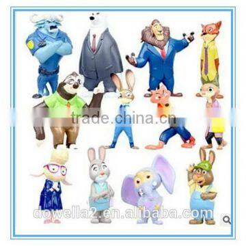 Customized disney movie figurines hot movie zootopia characters