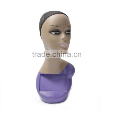 Alibaba 2015 Hot Selling Plastic Wig Display Mannequin Head With Shoulder