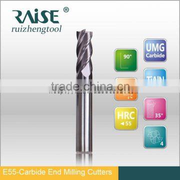 zhangjiagang Raise Straight shank tungsten carbide square end mill for mould making and cnc metal cutting