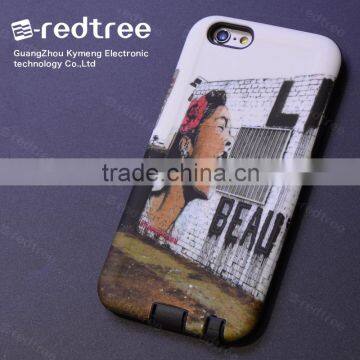 hot selling custom design 2 in 1 phone case 3D watertransfer phone cover