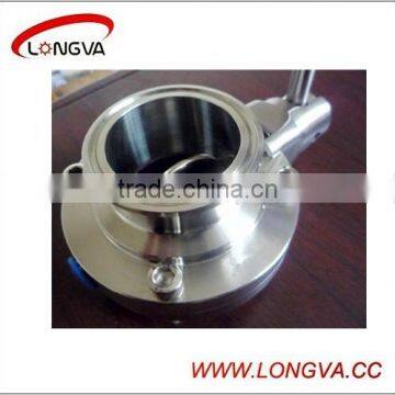 stainless steel 6'' clamped butterfly valve