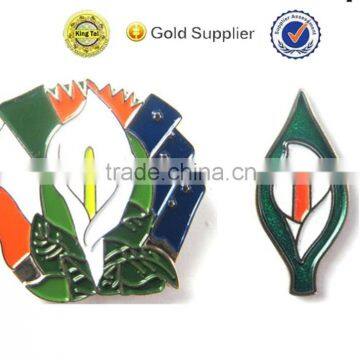 custom high quality easter lily lapel pin