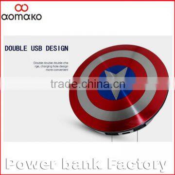 The Shield of Captain America Ultra Thin Li-polymer Battery Power Bank Factory Supply Captain America Power Bank photo-3