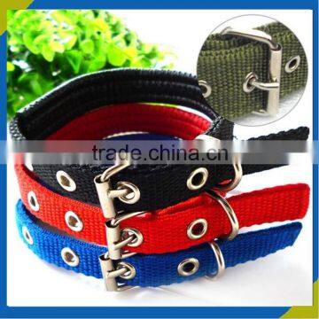 led orange eco-PVC plain polyester pet dog collar China