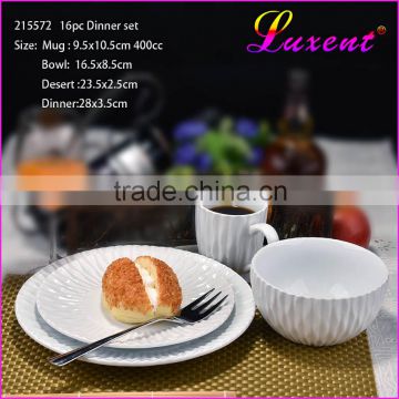 Chaozhou porcelain dinner plate 4pcs set dinnerware cup bowl plate