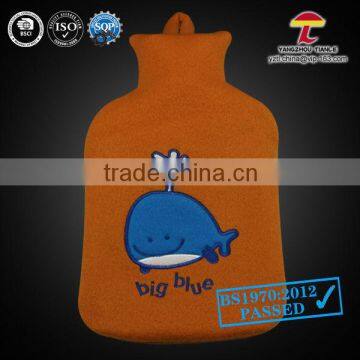 cheap AZO hot water bottle with cover the big blue whale