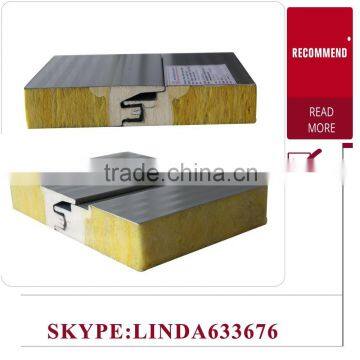 china supplier cheap Building materials rockwool/glasswool insulated sandwich panel for prefab house