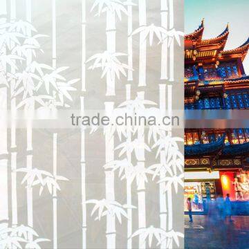 PVC decorative film for glass door and window,China Bamboo pattern decorative film for home and office