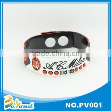 Popular gift embossed soft pvc wristbands