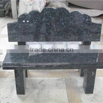 European style blue pearl granite cemetery bench